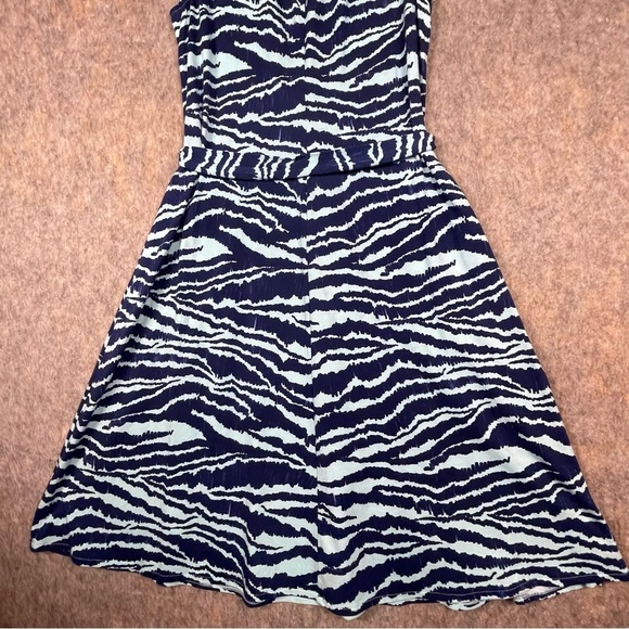 Lands End Tiger Print Resort Cruise Vacation Beach Casual Midi Sundress - Sz L - Picture 13 of 16